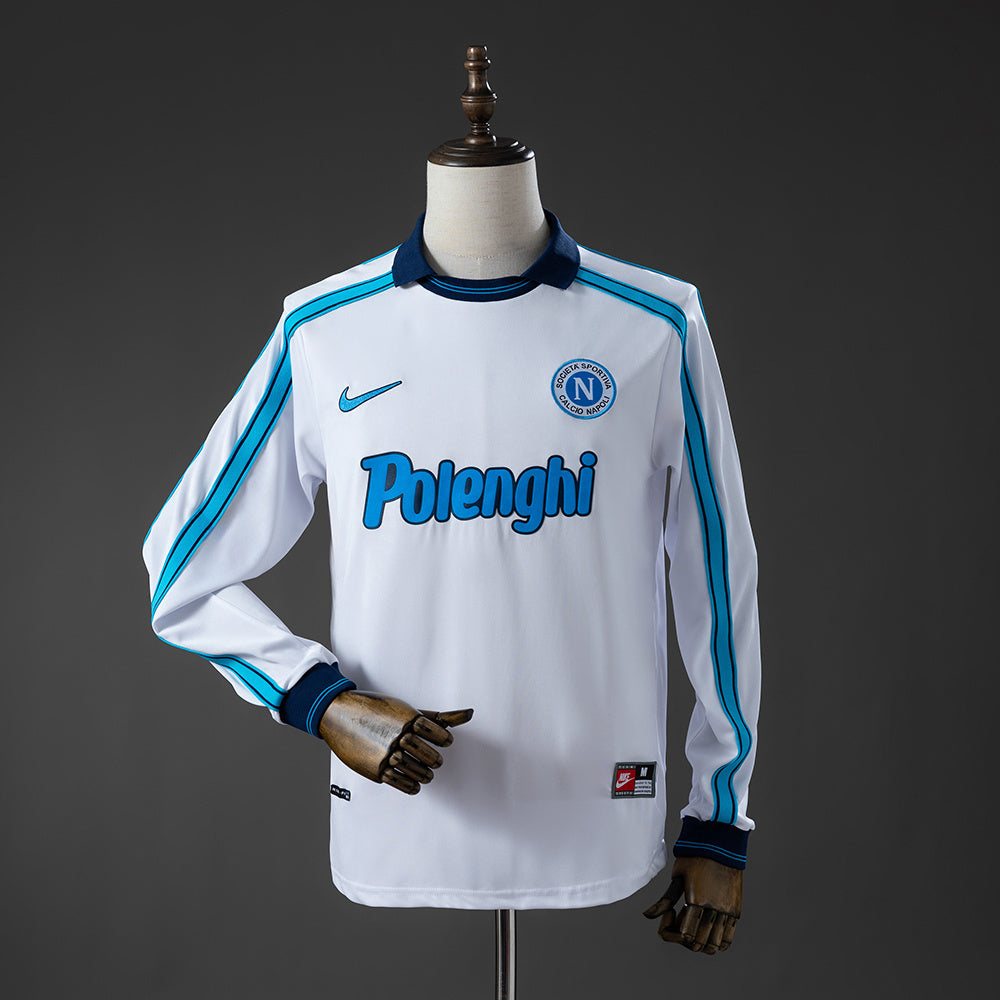 Napoli Away Jersey 1998-99 Retro Long Sleeves Football Kit