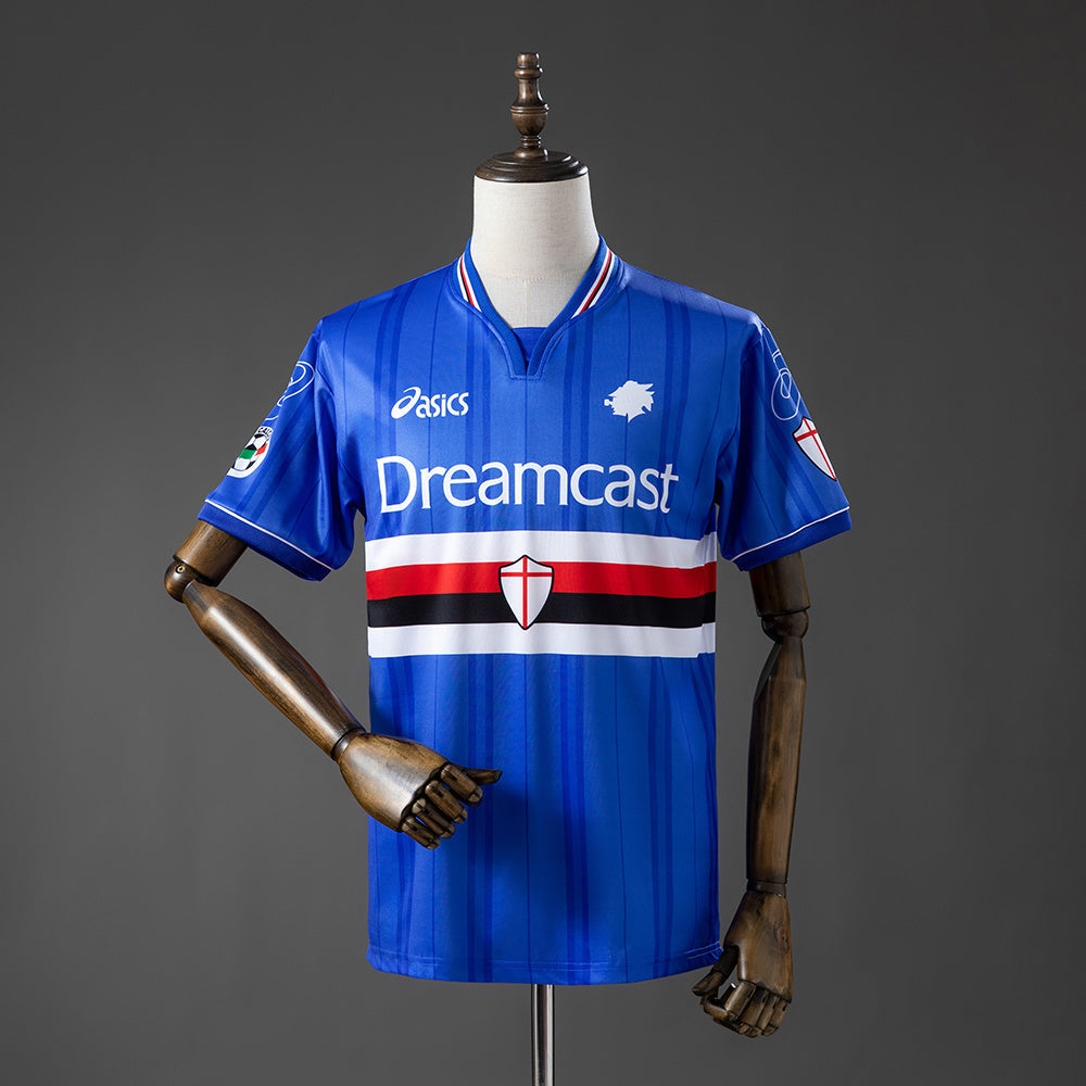 Sampdoria Home Jersey 2000-2001 Retro Football Kit Soccer