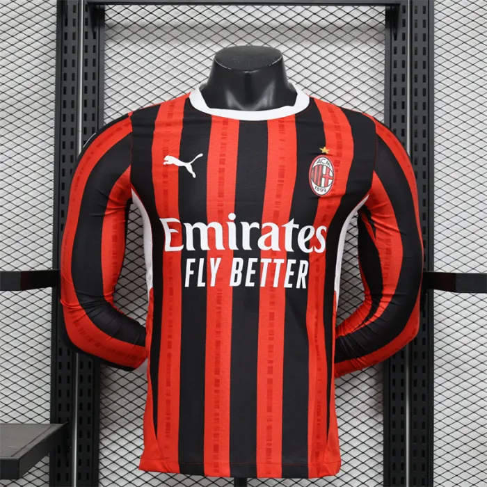 Player Version AC Milan Home Kit 24/25 Football Jersey Long