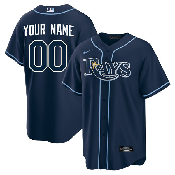 Custom Tampa Bay Rays Devil Jersey - Navy