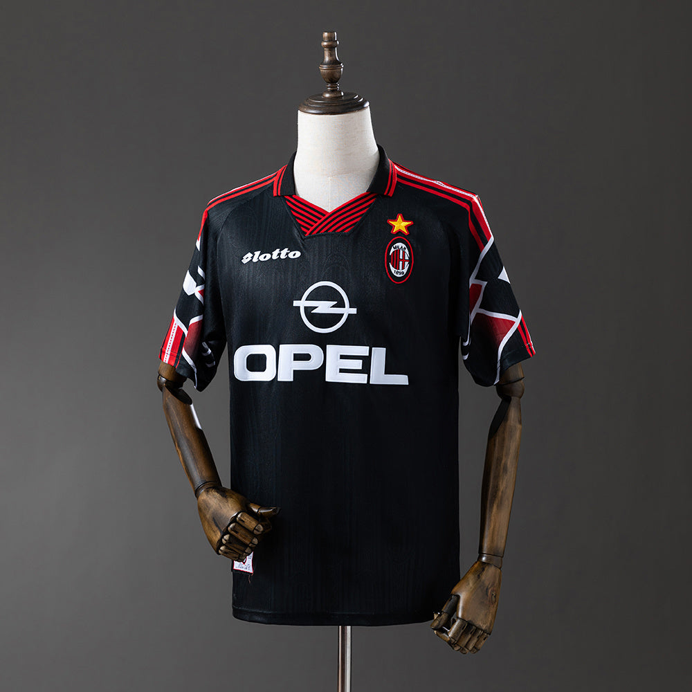AC Milan Jersey 1997-98 Third Black Retro Football Kit product image 1