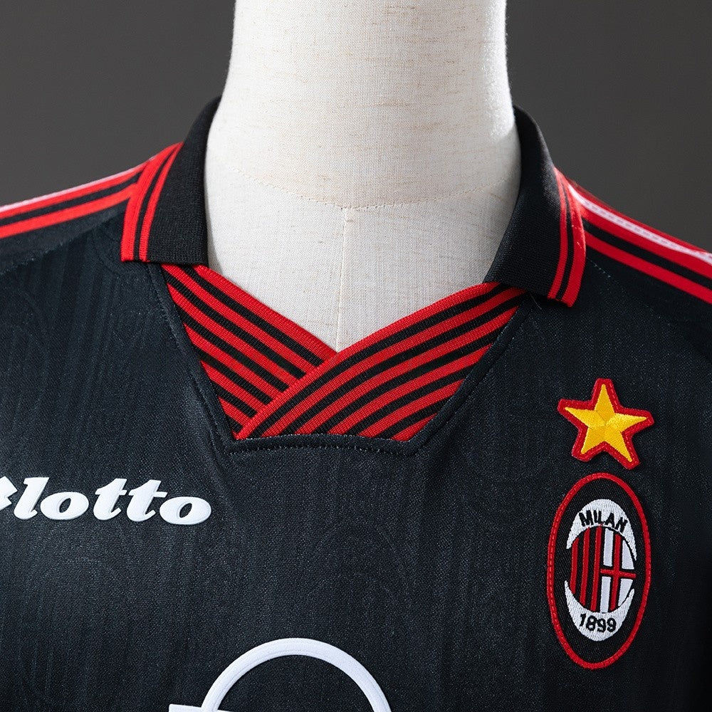 AC Milan Jersey 1997-98 Third Black Retro Football Kit product image 7
