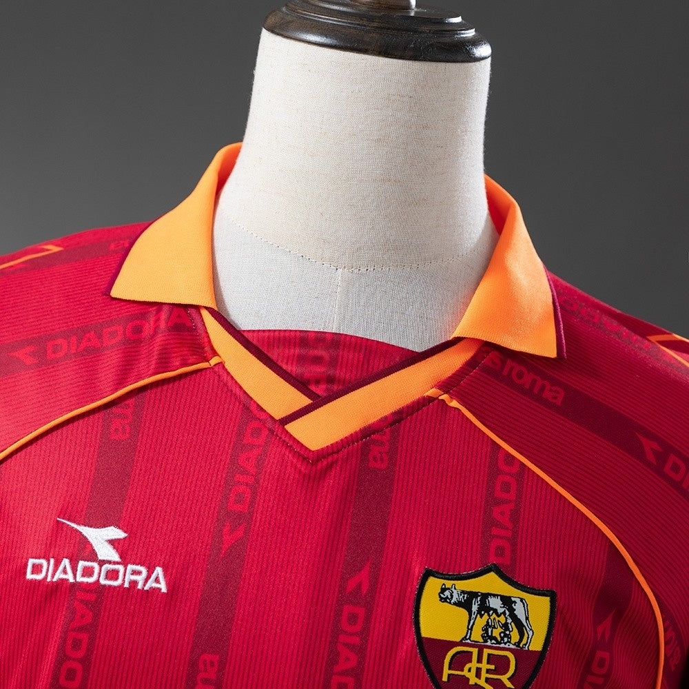 Rome Jersey 1999-00 Home Retro Football Kit Long Sleeves product image 7