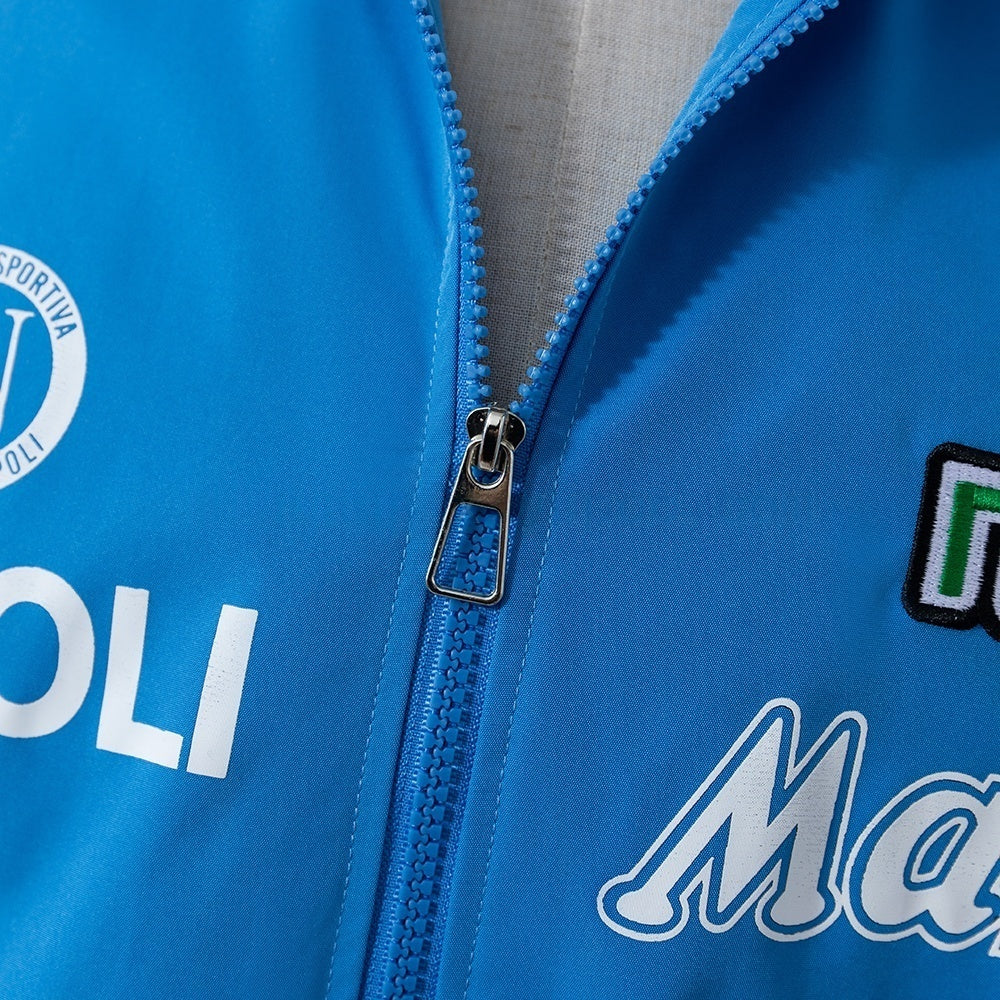 Napoli Windbreaker 1988-1989 Blue Football Soccer Jacket product image 5