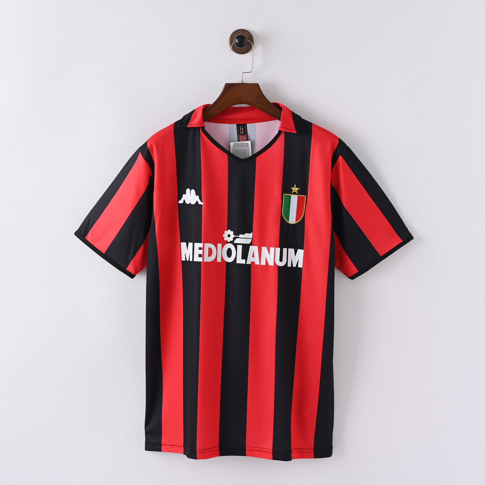 Retro AC Milan Jersey 1988-89 Home Football Kit Soccer