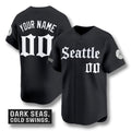 Custom Seattle Mariners Gothic Edition Jersey - Black product image 1