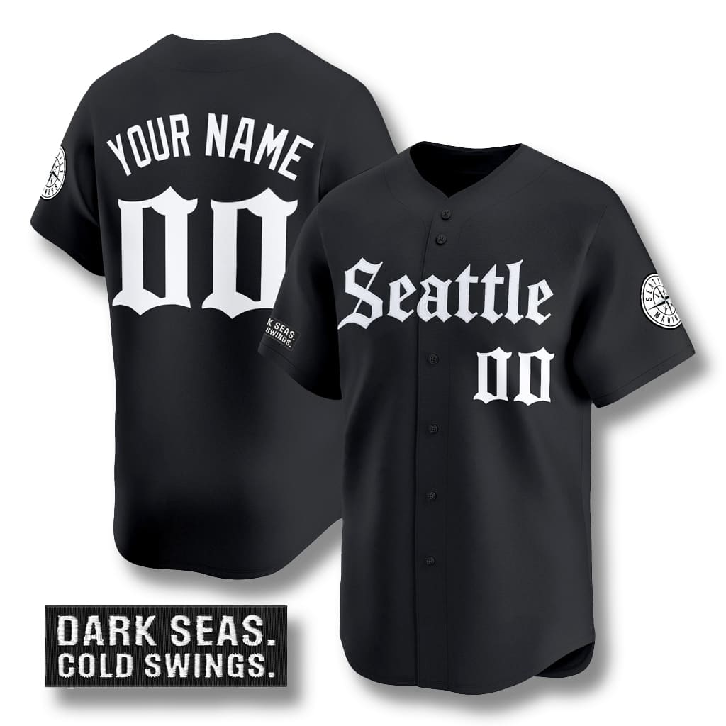 Custom Seattle Mariners Gothic Edition Jersey - Black product image 1