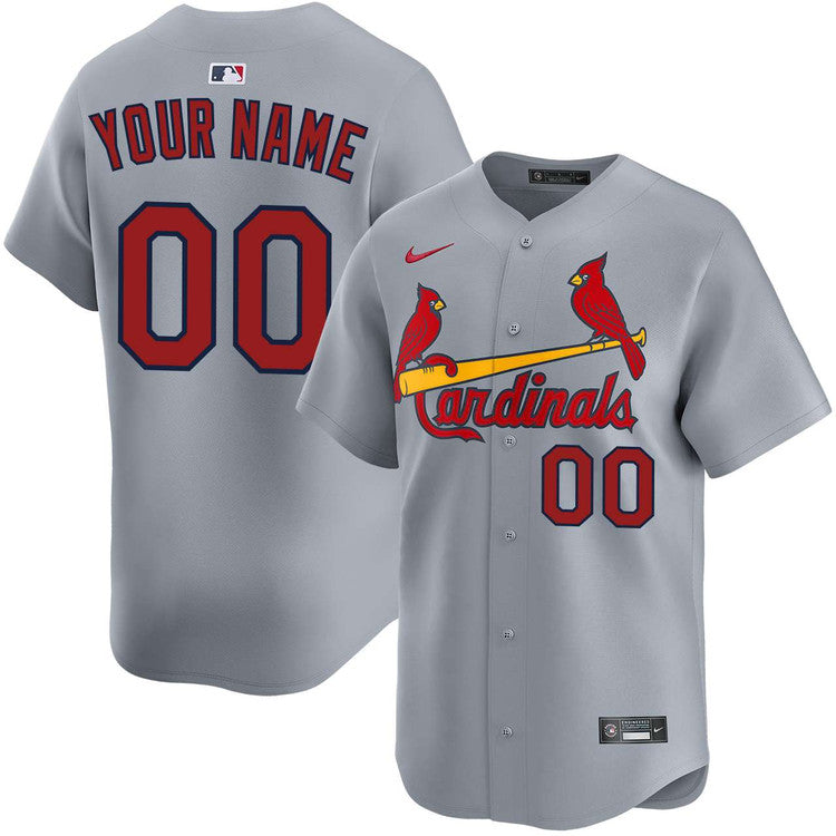Custom St. Louis Cardinals Away Jersey - Gray product image 1