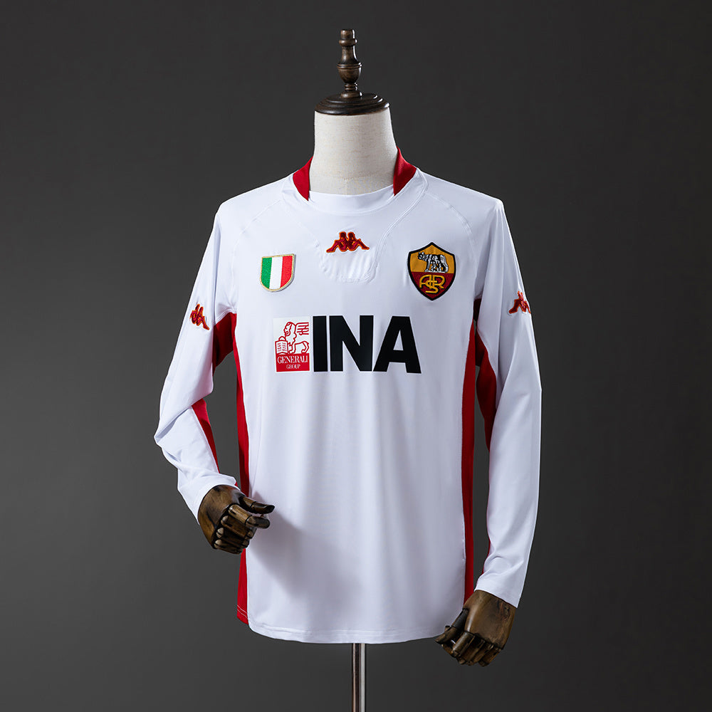 Rome Jersey 2001-02 Away Retro Football Kit Long Sleeves product image 1