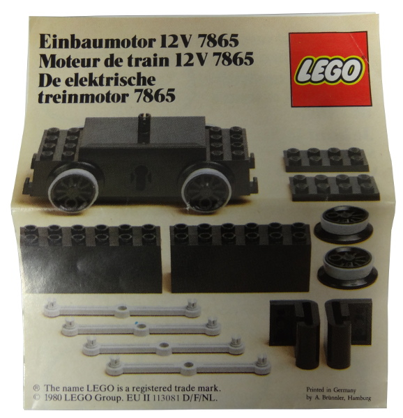 7865 Motor Replacement Unit for Battery or Motor-Less Trains 12V (Used) LEGO Trains product image 1, provided for visual