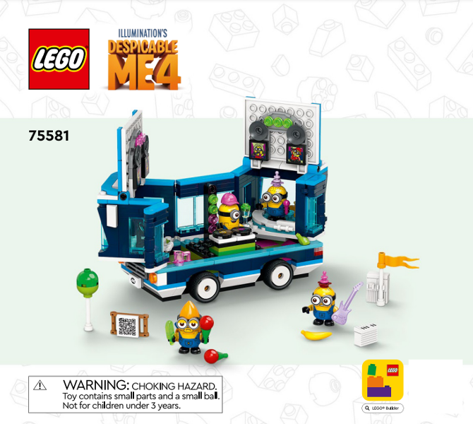 75581 Minions' Music Party Bus (Certified) LEGO Despicable Me product image 2, provided for visual reference and product