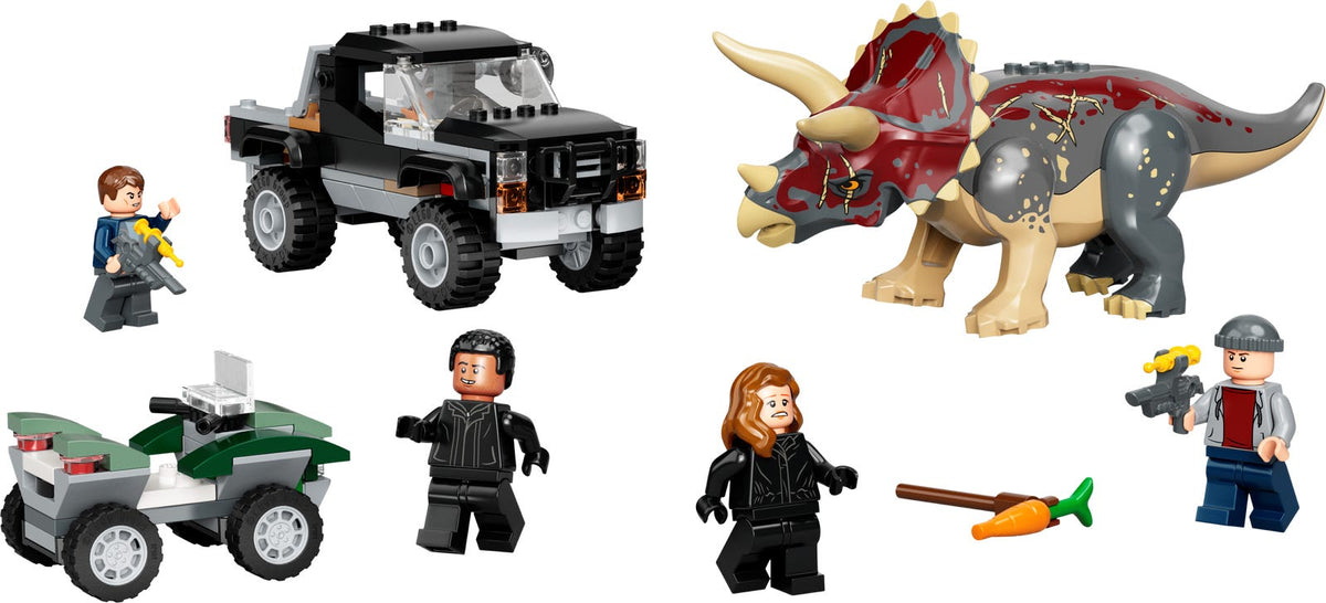 76950 Triceratops Pickup Truck Ambush (Used) LEGO Jurassic World product image 1, provided for visual reference and product