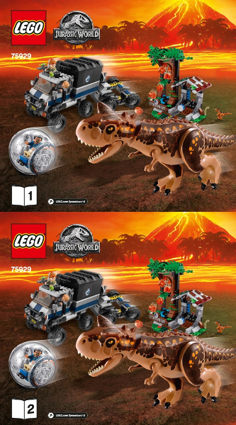 75929 Carnotaurus Gyrosphere Escape (Used) LEGO Jurassic World product image 2, provided for visual reference and product