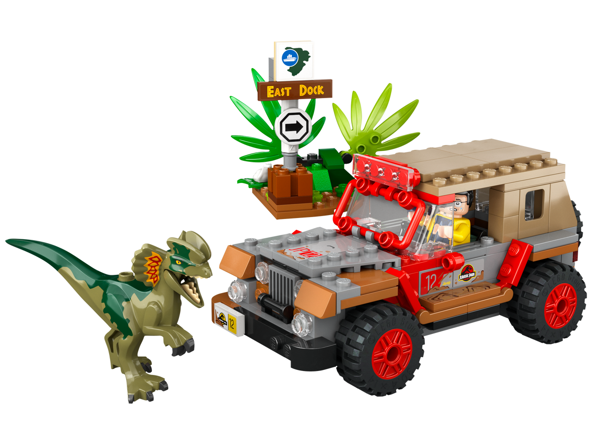 76958 Dilophosaurus Ambush (Used) LEGO Jurassic World product image 1, provided for visual reference and product detail