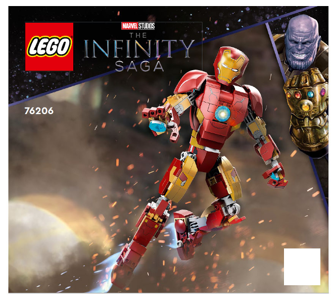 76206 Iron Man Figure (Certified) LEGO Super Heroes product image 2, provided for visual reference and product detail review