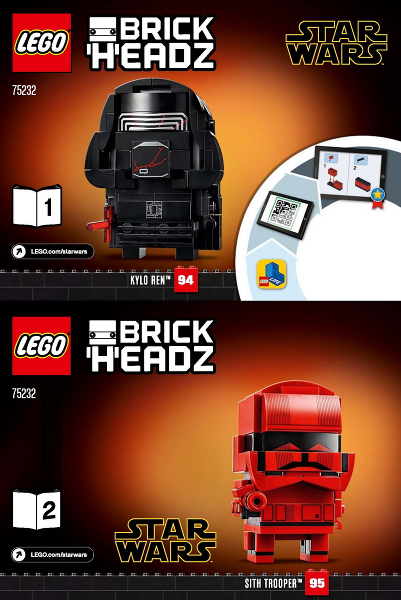 75232 Kylo Ren & Sith Trooper (Certified) LEGO BrickHeadz product image 2, provided for visual reference and product detail