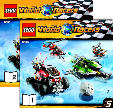 8863 Blizzard's Peak (Used) LEGO World Racers product image 2, provided for visual reference and product detail review
