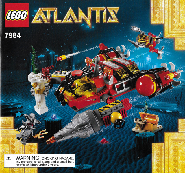 7984 Deep Sea Raider (Used) LEGO Atlantis product image 2, provided for visual reference and product detail review