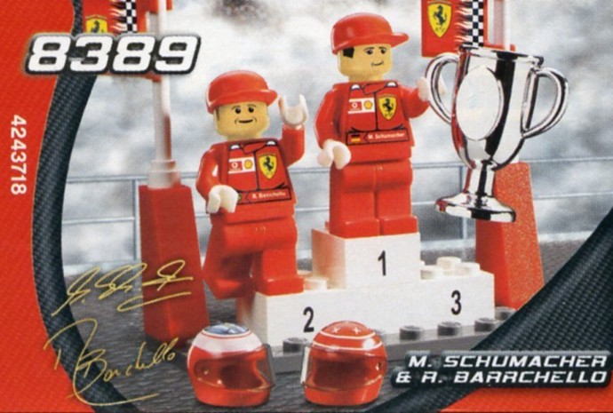 8389 M. Schumacher and R. Barrichello (Used) LEGO Racers product image 2, provided for visual reference and product detail