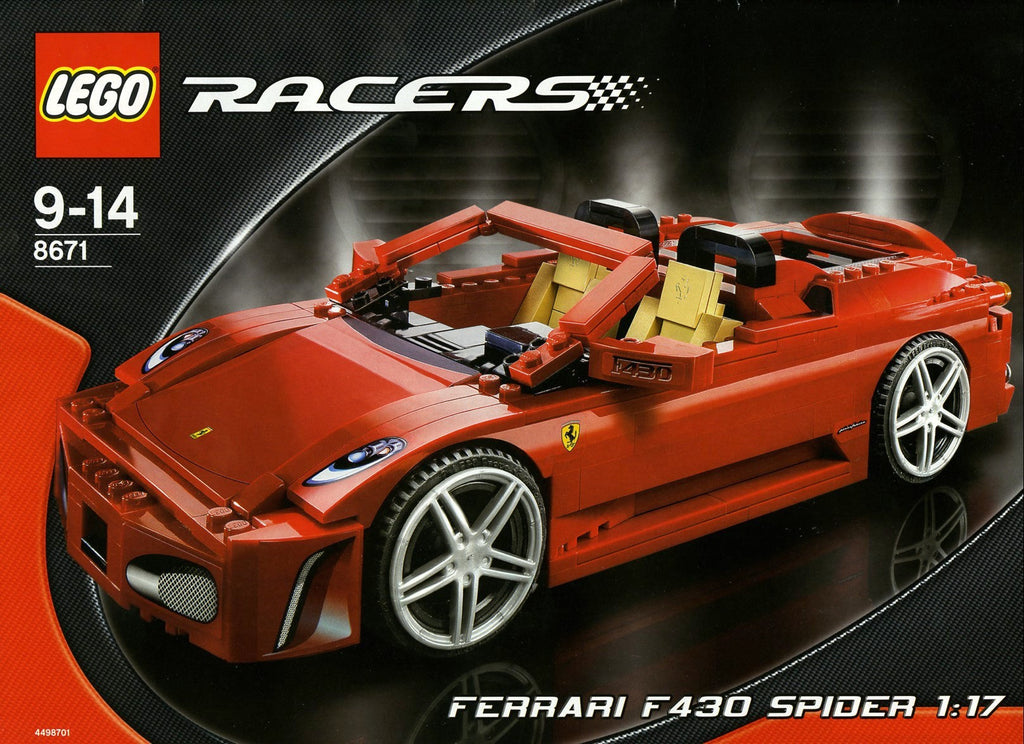 8671 Ferrari 430 Spider 1:17 (Used) LEGO Racers product image 2, provided for visual reference and product detail review