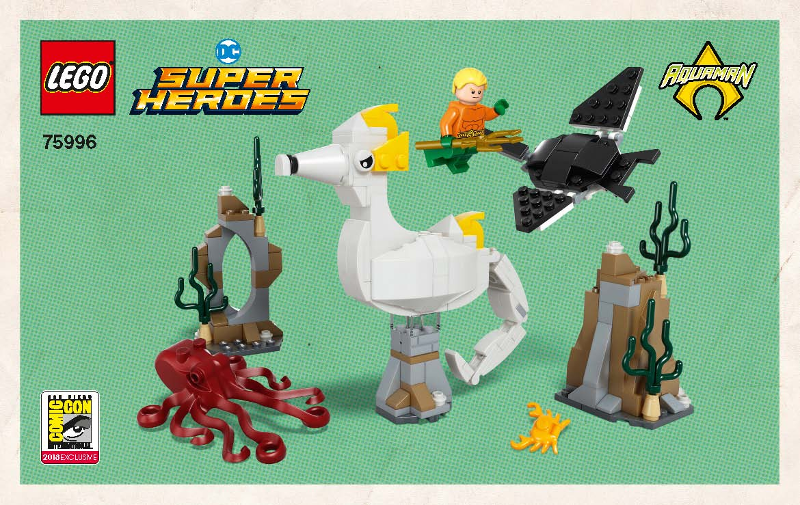 75996 Aquaman & Storm (Comic-Con Exclusive) (Used) LEGO Super Heroes product image 2, provided for visual reference and