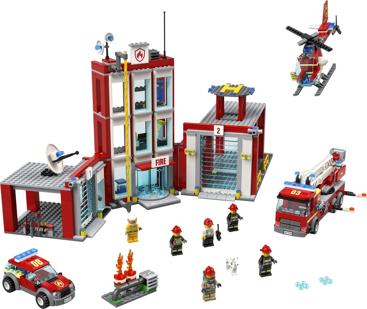 77944 Fire Station Headquarters (Certified) LEGO City product image 1, provided for visual reference and product detail