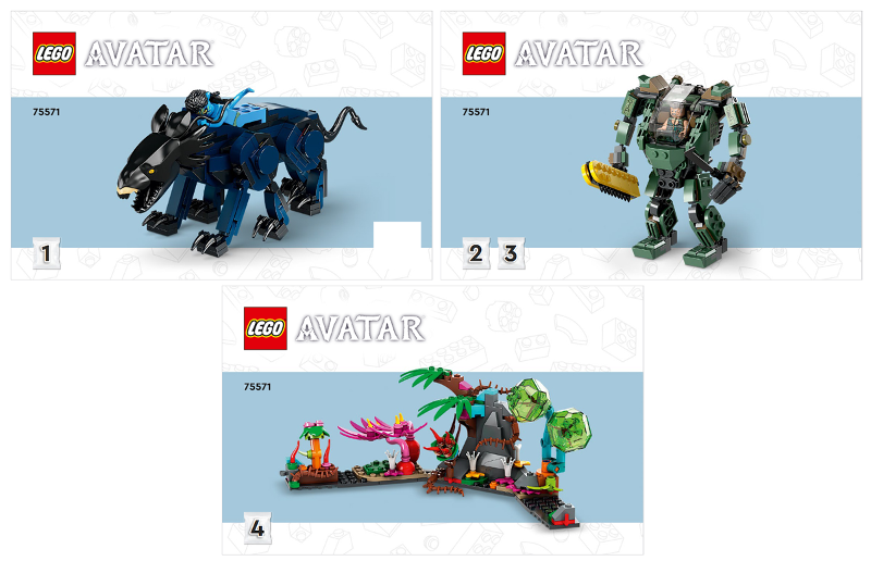 75571 Neytiri & Thanator vs. AMP Suit Quaritch (Used) LEGO Avatar product image 2, provided for visual reference and product