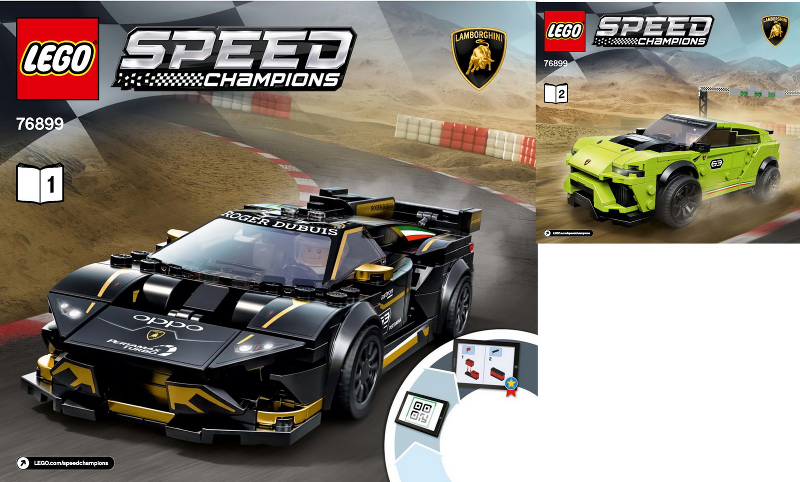 76899 Lamborghini Urus ST-X & Lamborghini Huracan Super Trofeo EVO (Certified) LEGO Speed Champions product image 2,