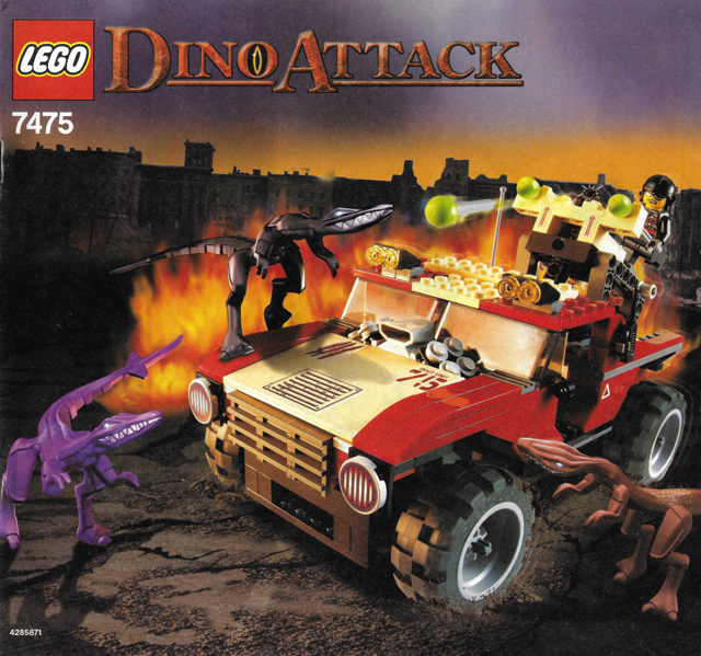 7475 Fire Hammer vs. Mutant Lizards (Used) LEGO Dino Attack product image 2, provided for visual reference and product