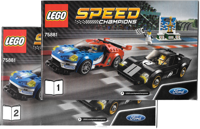 75881 2016 Ford GT & 1966 Ford GT40 (Certified) LEGO Speed Champions product image 2, provided for visual reference and