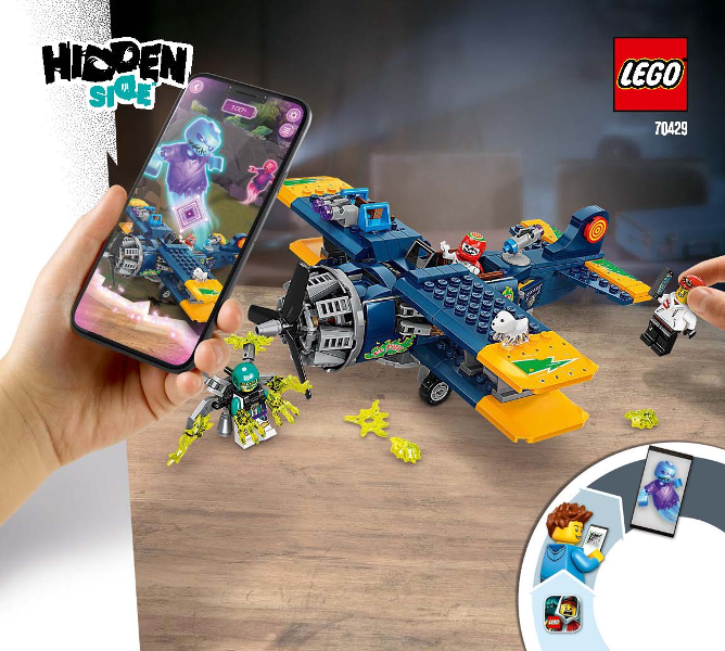 70429 El Fuego's Stunt Plane (Certified) LEGO Hidden Side product image 2, provided for visual reference and product detail