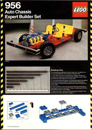 956 Auto Chassis (Used) LEGO TECHNIC product image 2, provided for visual reference and product detail review