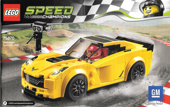 75870 Chevrolet Corvette Z06 (Used) LEGO Speed Champions product image 2, provided for visual reference and product detail