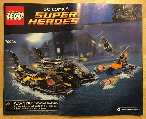 76034 Batboat Harbour Pursuit (Used) LEGO Super Heroes product image 2, provided for visual reference and product detail