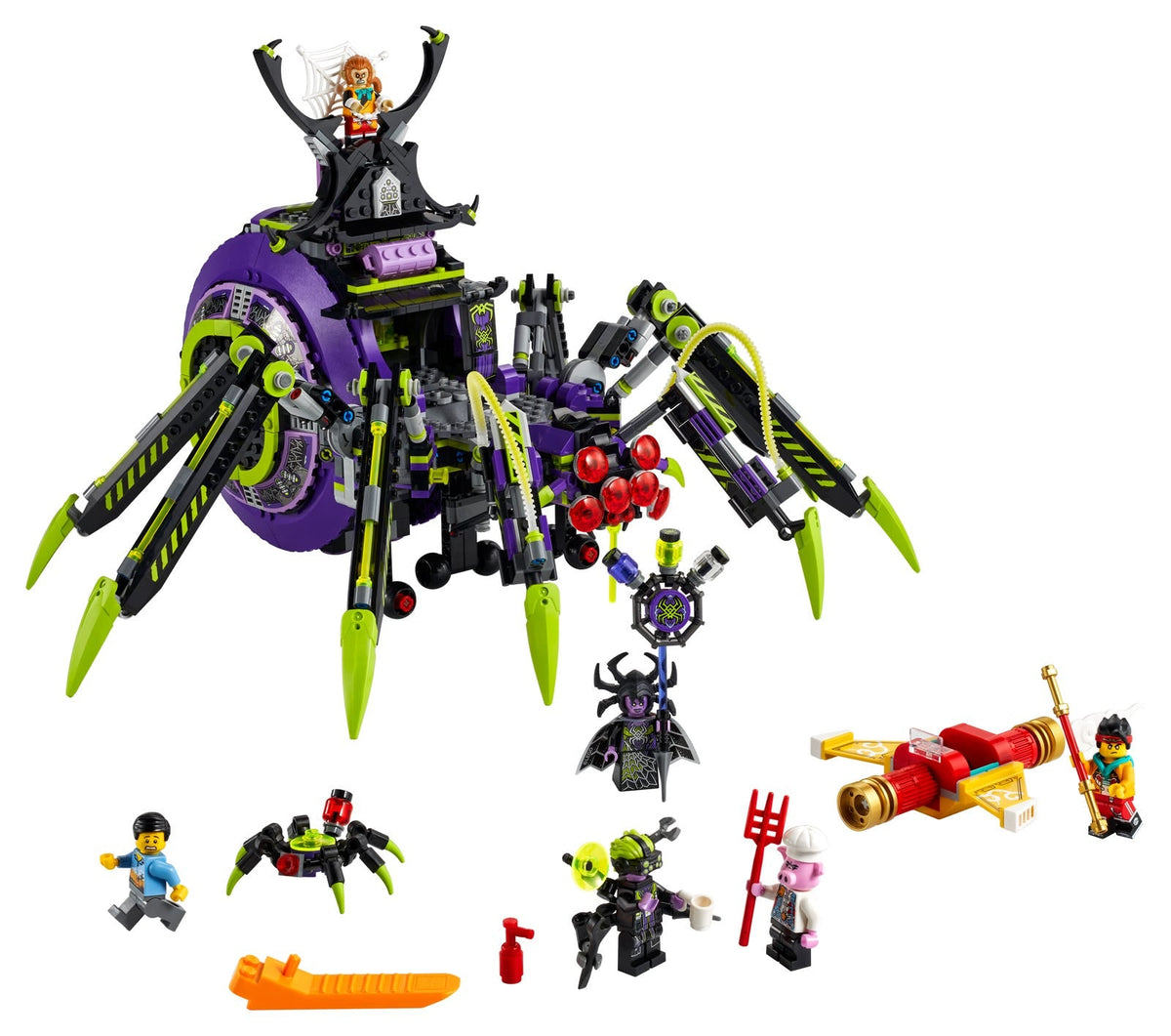 80022 Spider Queen's Arachnoid Base (Used) LEGO Monkie Kid product image 1, provided for visual reference and product detail
