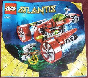 8060 Typhoon Turbo Sub (Certified) LEGO Atlantis product image 2, provided for visual reference and product detail review