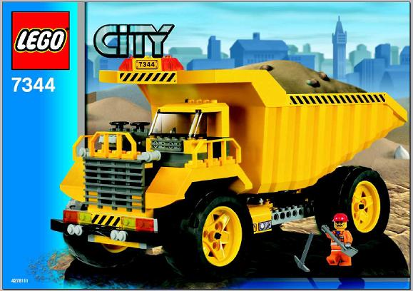 7344 Dump Truck (Used) LEGO City product image 2, provided for visual reference and product detail review