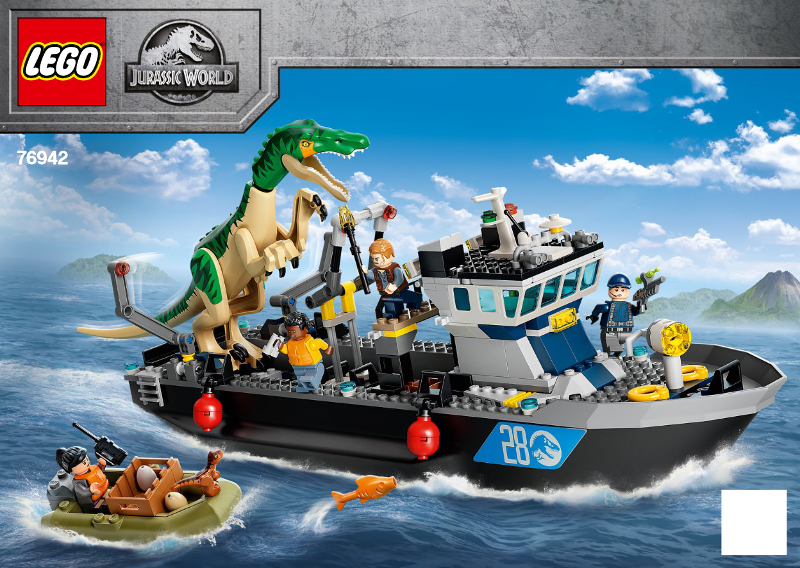 76942 Baryonyx Dinosaur Boat Escape (Used) LEGO Jurassic World product image 2, provided for visual reference and product