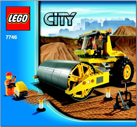 7746 Single-Drum Roller (Used) LEGO City product image 2, provided for visual reference and product detail review