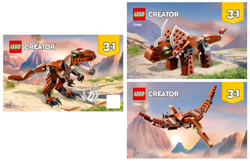 77940 Mighty Dinosaurs (Certified) LEGO Creator product image 2, provided for visual reference and product detail review