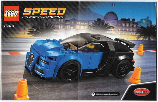 75878 Bugatti Chiron (Used) LEGO Speed Champions product image 2, provided for visual reference and product detail review