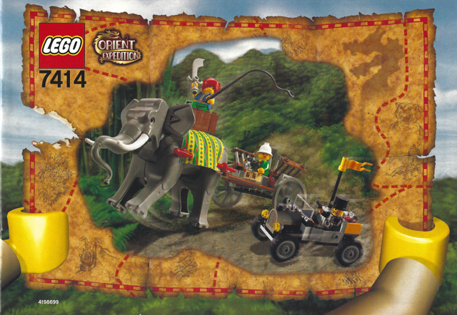 7414 Elephant Caravan (Used) LEGO Adventurers product image 2, provided for visual reference and product detail review