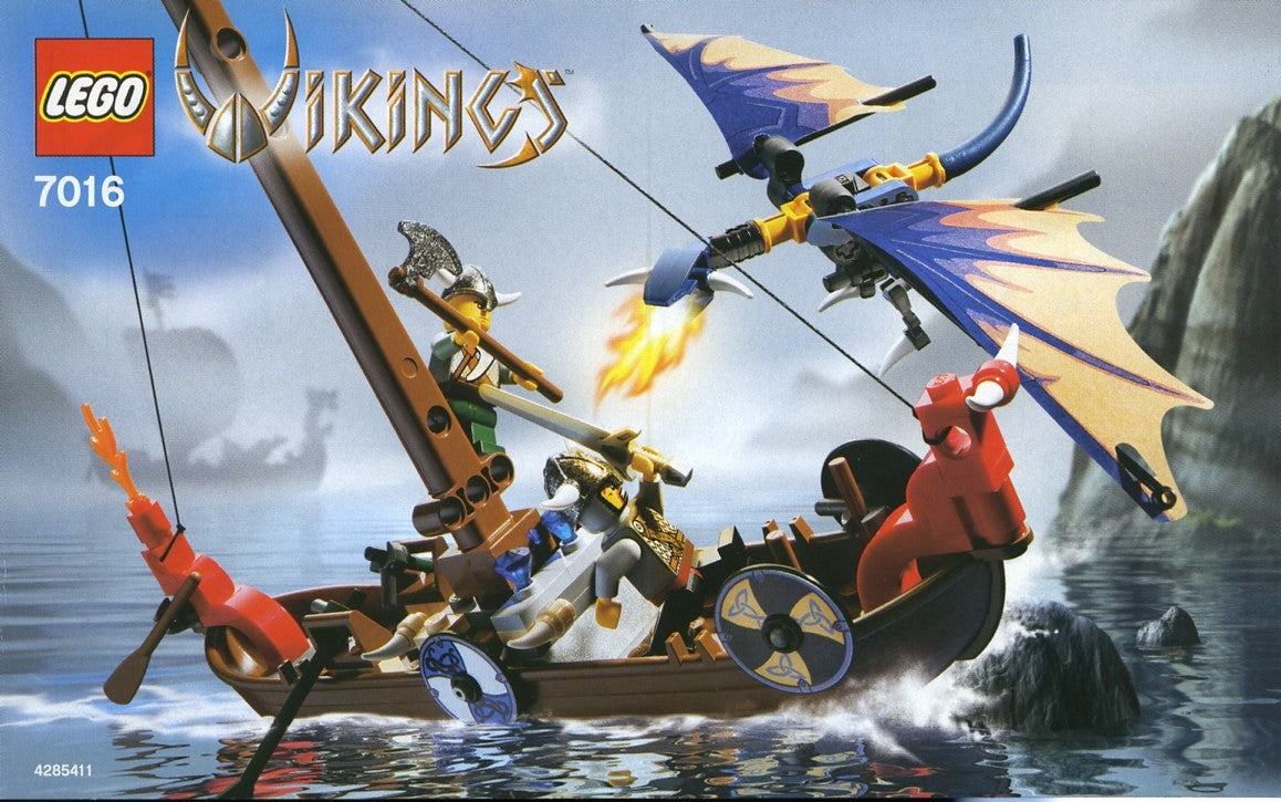 7016 Viking Boat against the Wyvern Dragon (Certified) LEGO Vikings product image 2, provided for visual reference and