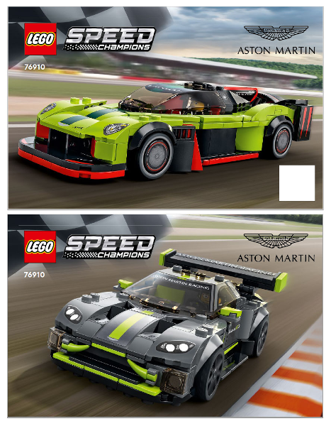 76910 Aston Martin Valkyrie AMR Pro and Aston Martin Vantage GT3 (Certified) LEGO Speed Champions product image 2, provided