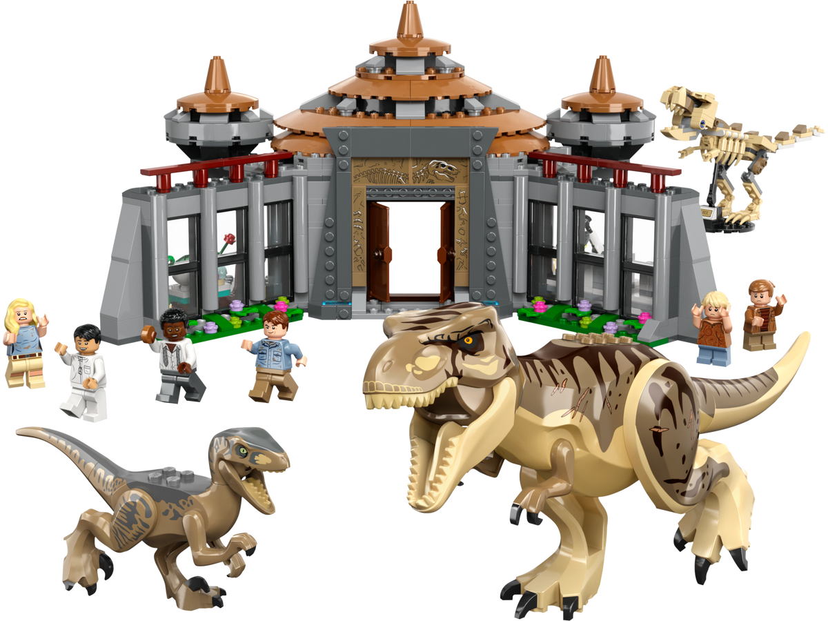 76961 Visitor Center: T. rex & Raptor Attack (Used) LEGO Jurassic World product image 1, provided for visual reference and