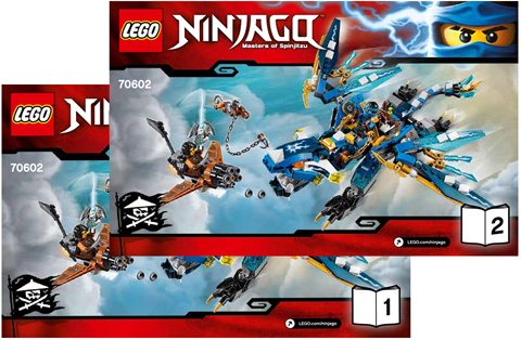 70602 Jay's Elemental Dragon (Used) LEGO Ninjago product image 2, provided for visual reference and product detail review