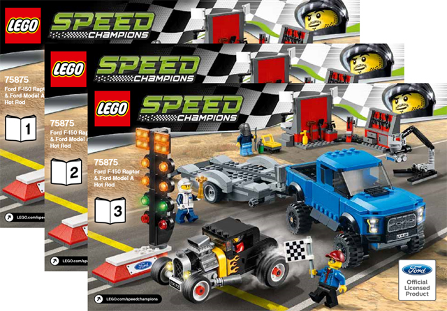 75875 Ford F-150 Raptor & Ford Model A Hot Rod (Used) LEGO Speed Champions product image 2, provided for visual reference
