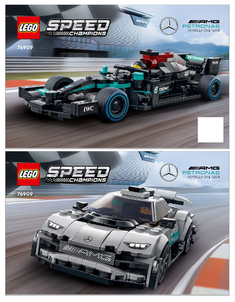 76909 Mercedes-AMG F1 W12 E Performance & Mercedes-AMG Project One (Certified) LEGO Speed Champions product image 2,