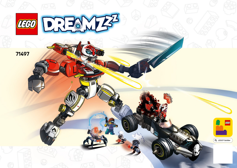 71497 Cooper's Tiger Mech & Zero's Hot Rod Car (Used) LEGO Dreamzzz product image 2, provided for visual reference and