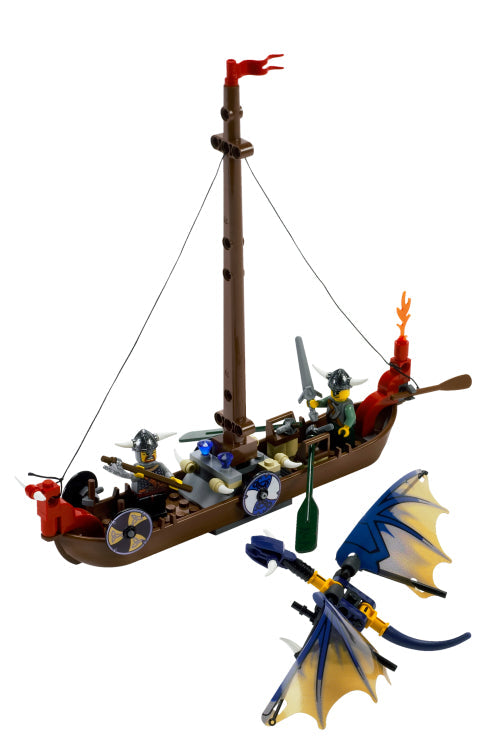 7016 Viking Boat against the Wyvern Dragon (Certified) LEGO Vikings product image 1, provided for visual reference and